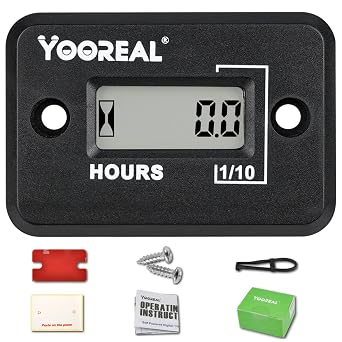 YOOREAL Digital Inductive Operating Hour Meter Waterproof IP68