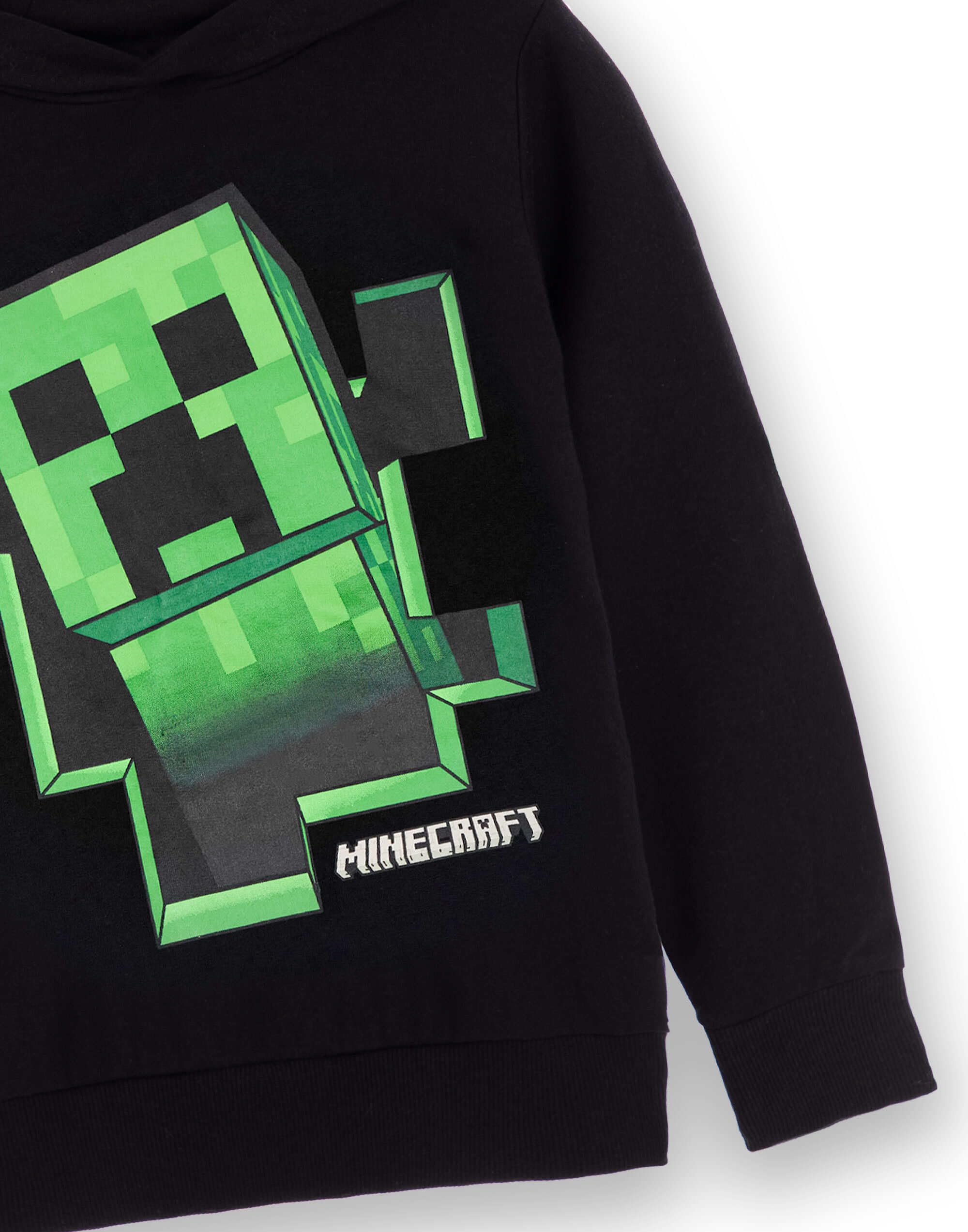 Minecraft garçons Sweat à Capuche | Sweat à Capuche Graphique Noir pour Enfants et Adolescents | Jeu Sprite Jumper Creeper Block Pop Out Sweatshirt | Gamer Merchandise Cadeau pour Lui