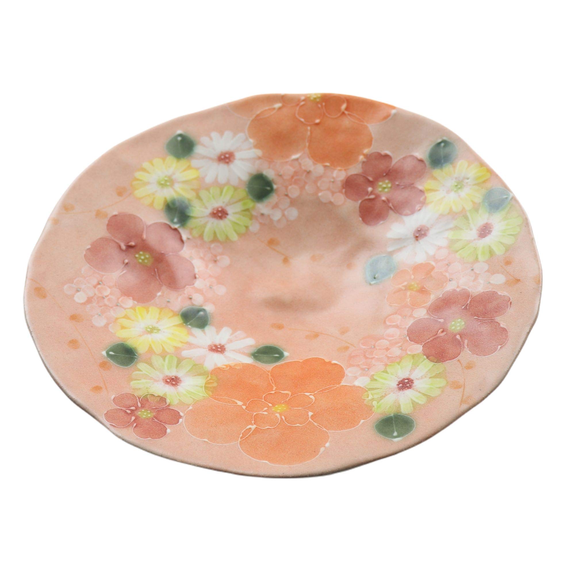 【新品・未使用】工房ゆずりは　紅彩花化粧　パスタ皿　カレー皿　陶器　食器　料理 新品・未使用】工房ゆずりは 紅彩花化粧 パスタ皿 カレー皿 陶器