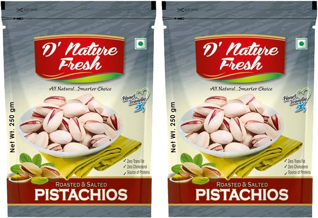 D'Nature Fresh Pista Salted 250g_Pack of 2