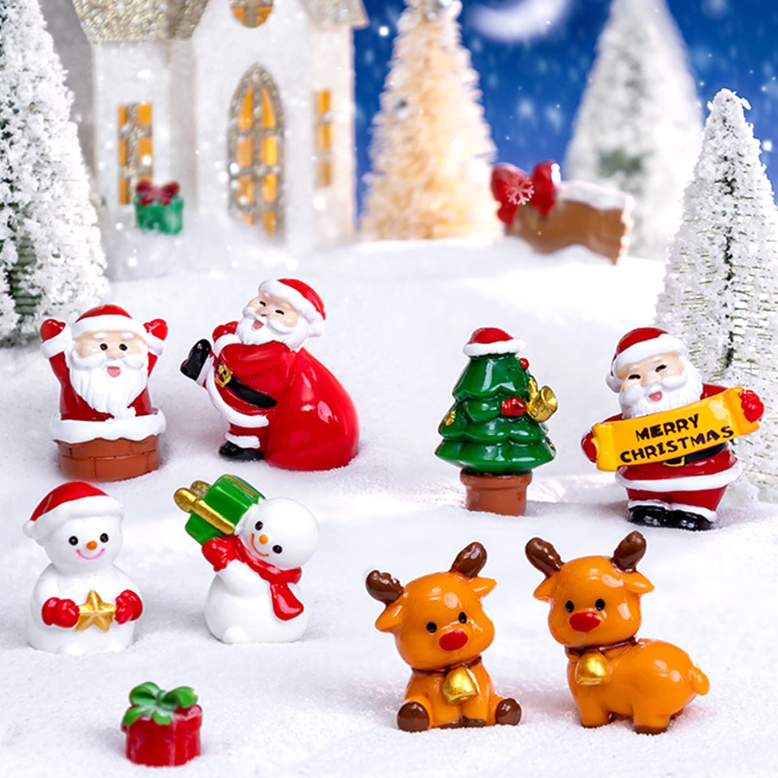 まんまるクリスマスの置物 _小物入れとマスコットのセット まんまるクリスマスの置物 _小物入れとマスコットのセット