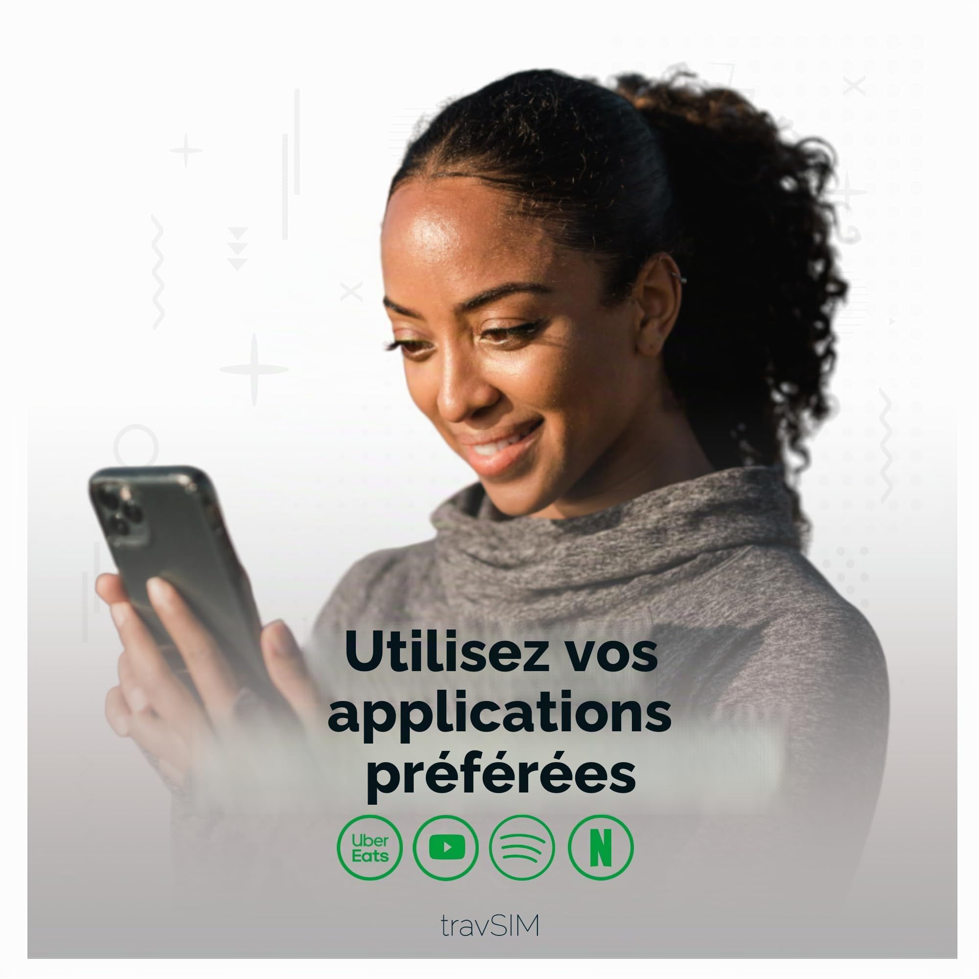 travSIM Brésil Carte SIM | 12Go de données Mobiles | Vitesses 4G/5G | Fonctionne sur iOS et Android | Le Forfait sur la Carte SIM Brésil prépayée est de 30 Jours