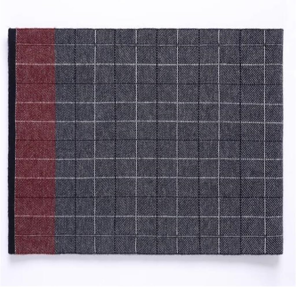 Wool Plaid Scarf For Business Men, Thickened And Warm, Versatile For As A Gift