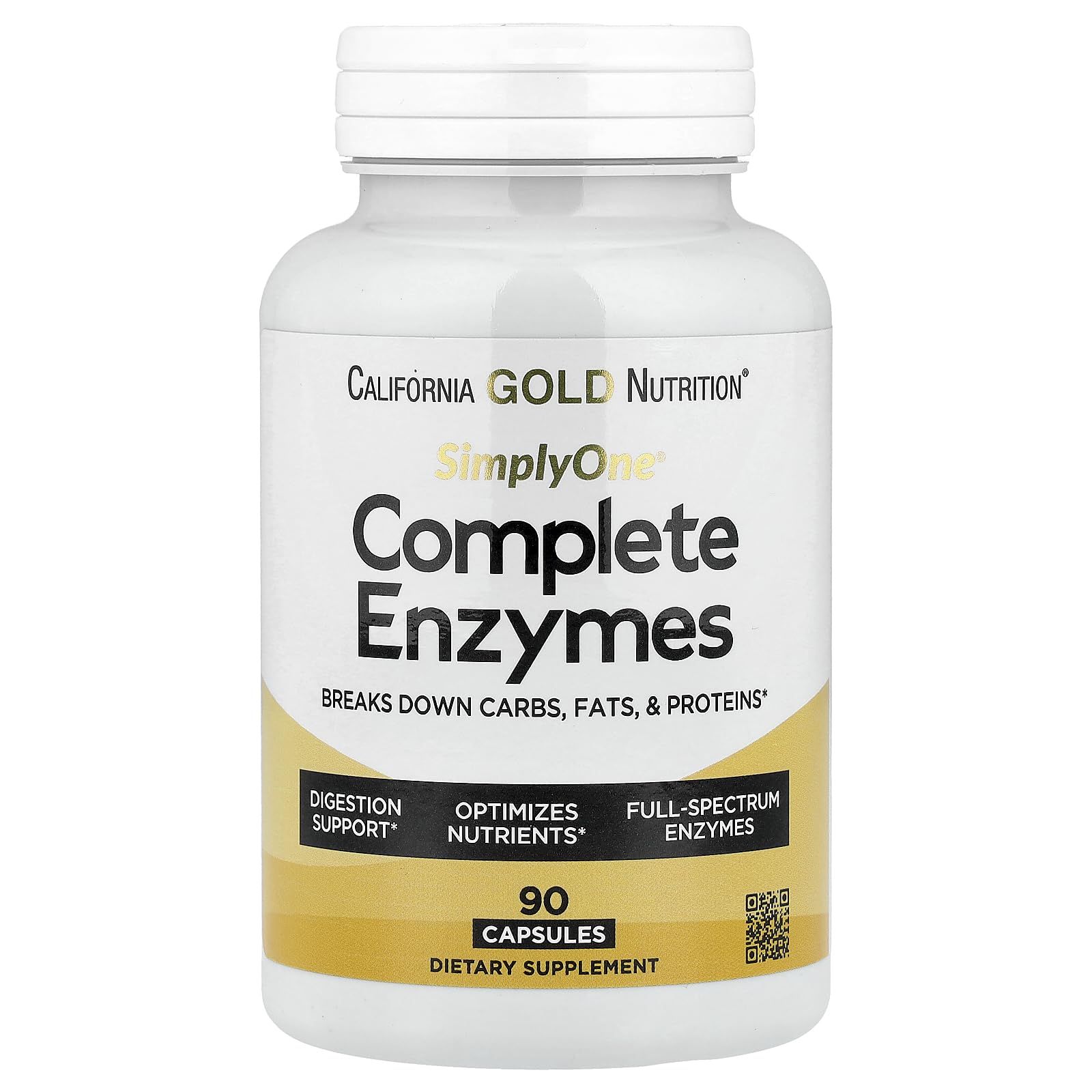 SuperNutrition Simply One Complete Enzyme Spectrum, Digestion Support, Packaging May Vary, 90 Count, 10033739001243