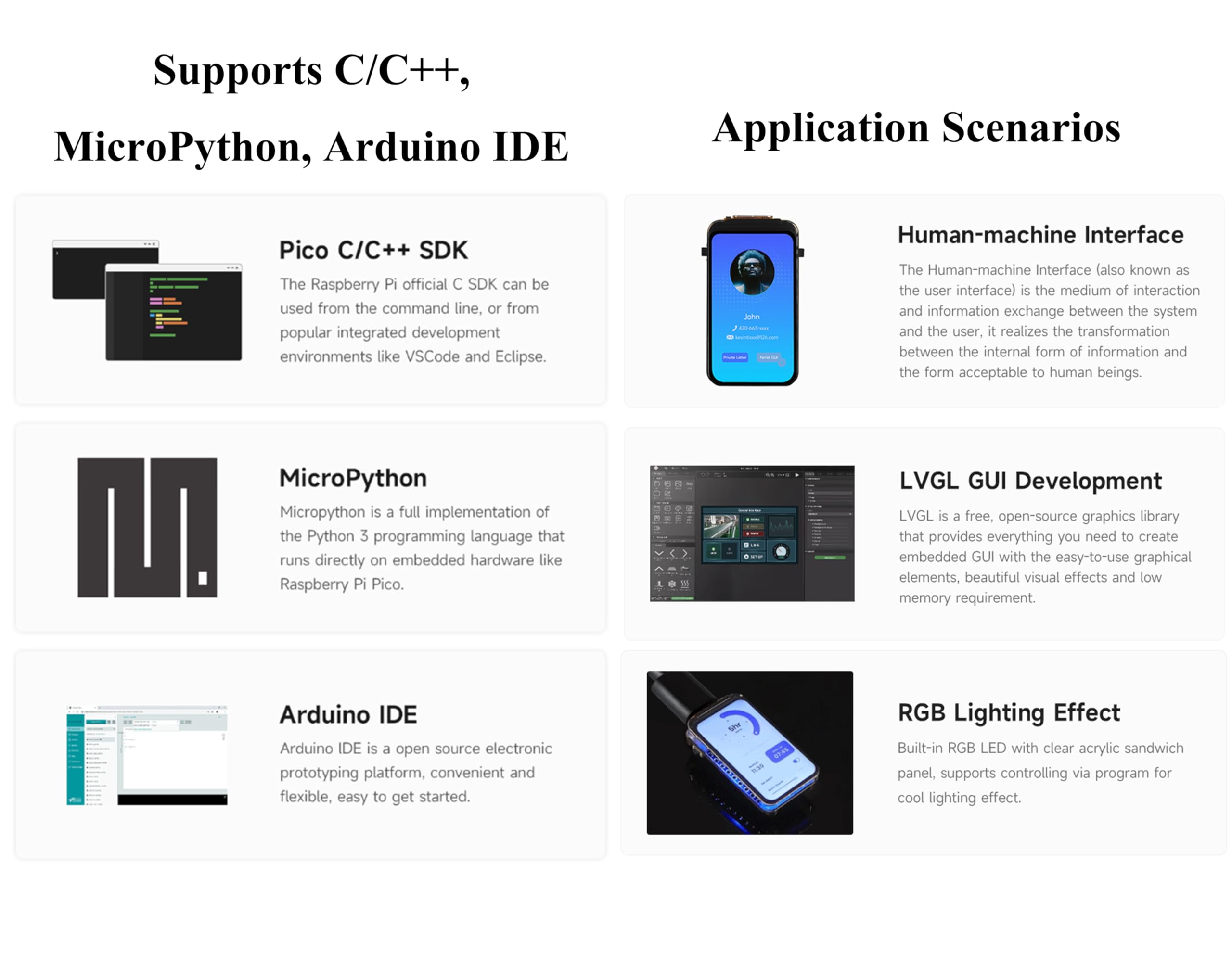 RP2350 1.47 Zoll LCD Display Entwicklungsplatine Basierend Auf Raspberry Pi RP2350 Mikrocontroller, Mit Onboard 1.47 Zoll LCD 172×320 Pixel 262K Farbdisplay, Bunte RGB-LED, Etc., Typ-C USB Port - View #9