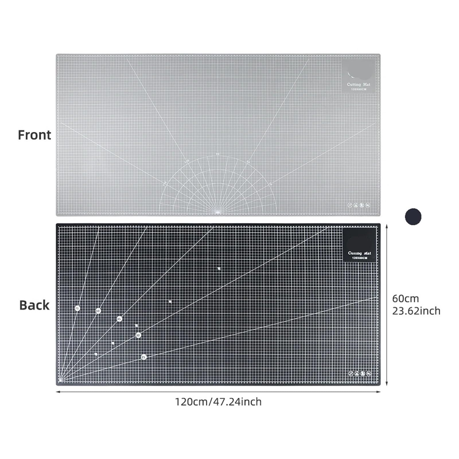 Self Healing Cutting Mats 1pc 120x60cm gray-black cutting board tool, 0.3cm thick double-sided PVC mat, DIY desktop pad for leather Craft