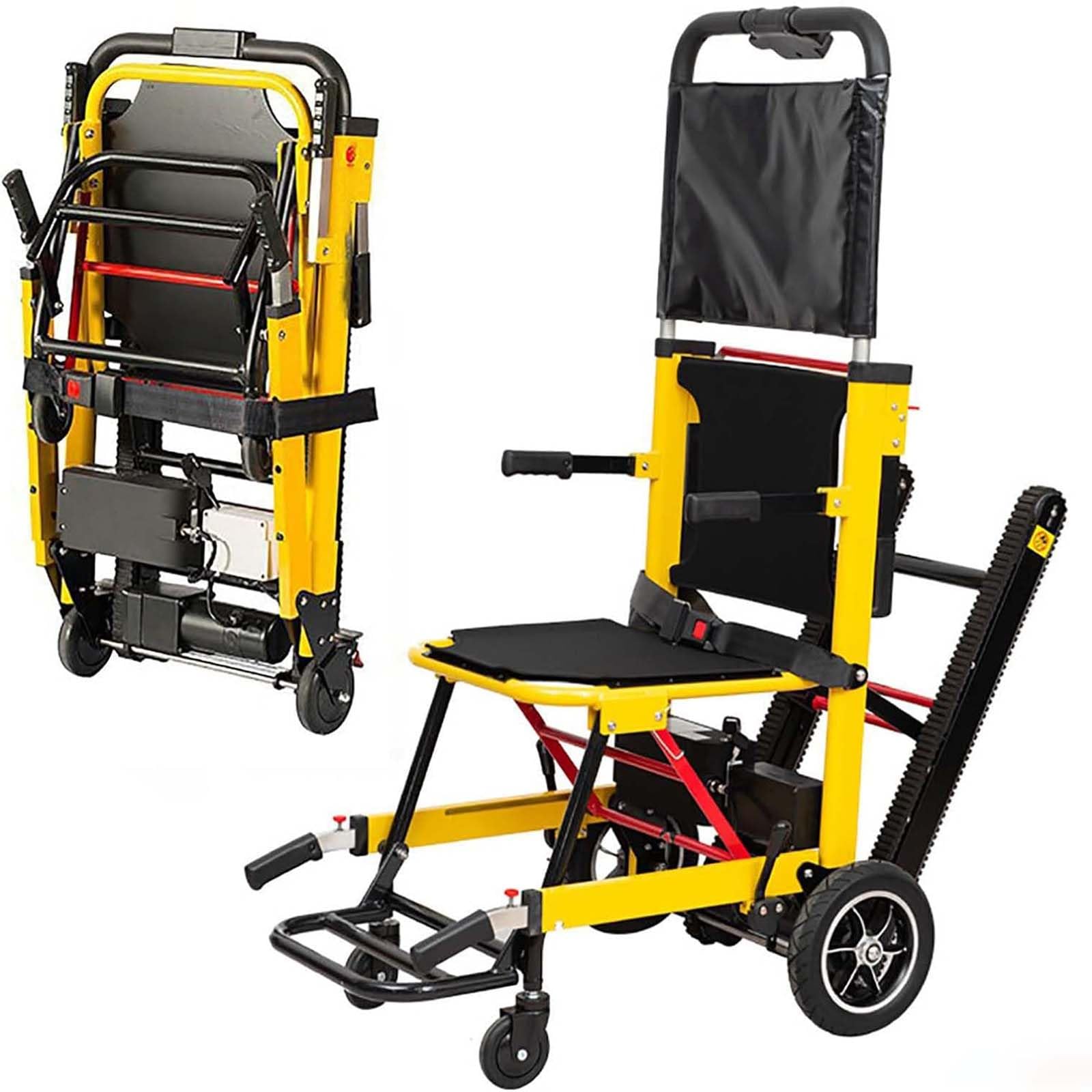 Montascale Elettrico Cingolato Portatile Montascale Pieghevole per Sedia da Scalatore Sedia A Rotelle per Salire Le Scale può Salire E Giù per Le Scale per Disabili E Anziani