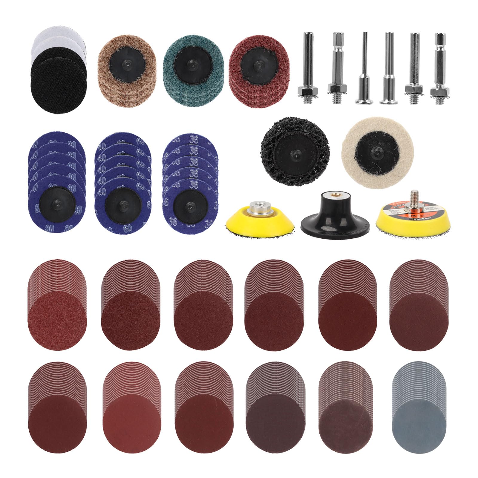 279 pezzi per avvitatore a batteria, pastiglie abrasive, dischi abrasivi in nylon, set di lucidatura auto, per rimuovere sbavature, ruggine e vernice