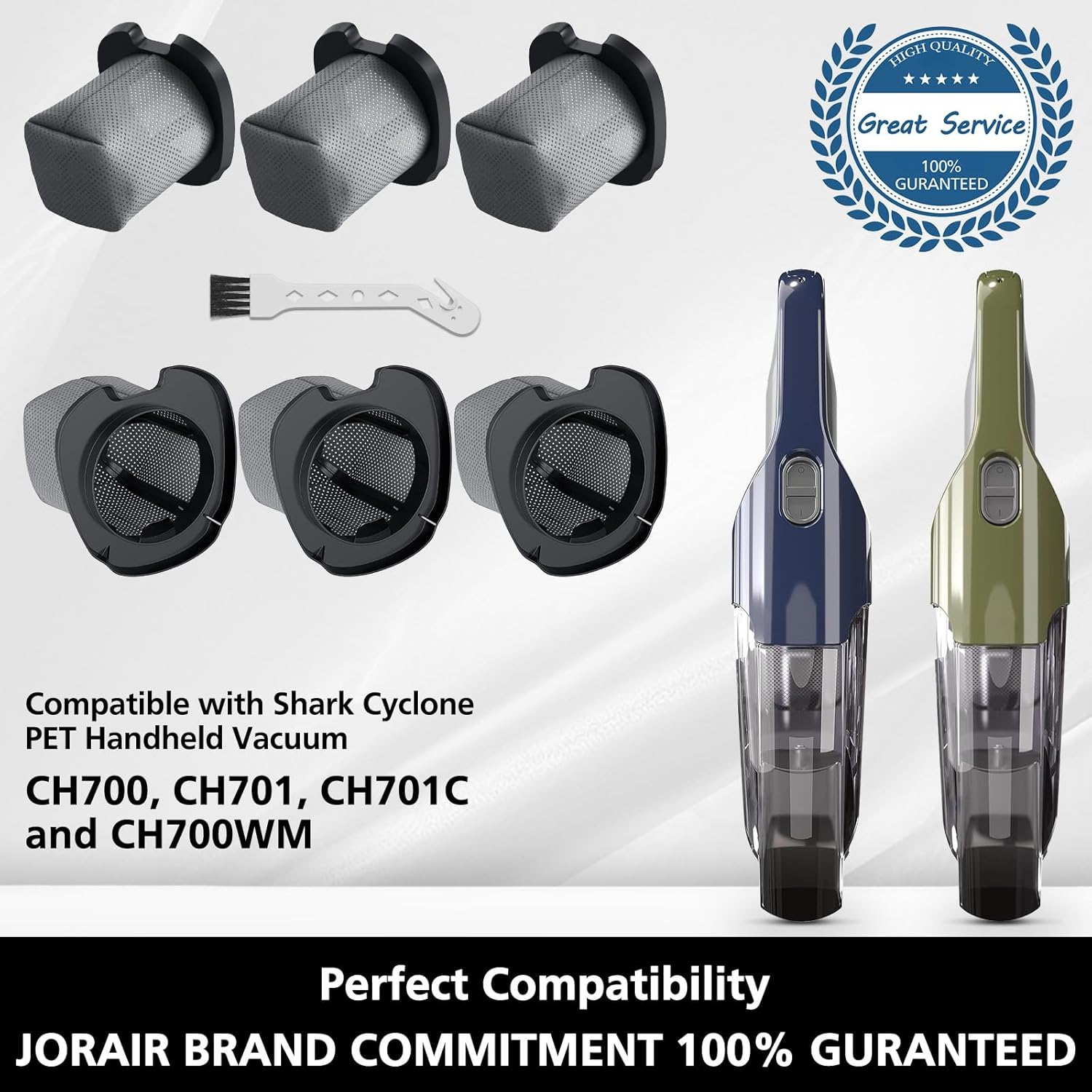 6 Pack CH701 Vacuum Filter Replacement Compatible with Shark Cyclone PET Handheld Vacuum CH700, CH701, CH701C and CH700WM, Compare to Part# XDCFCH700