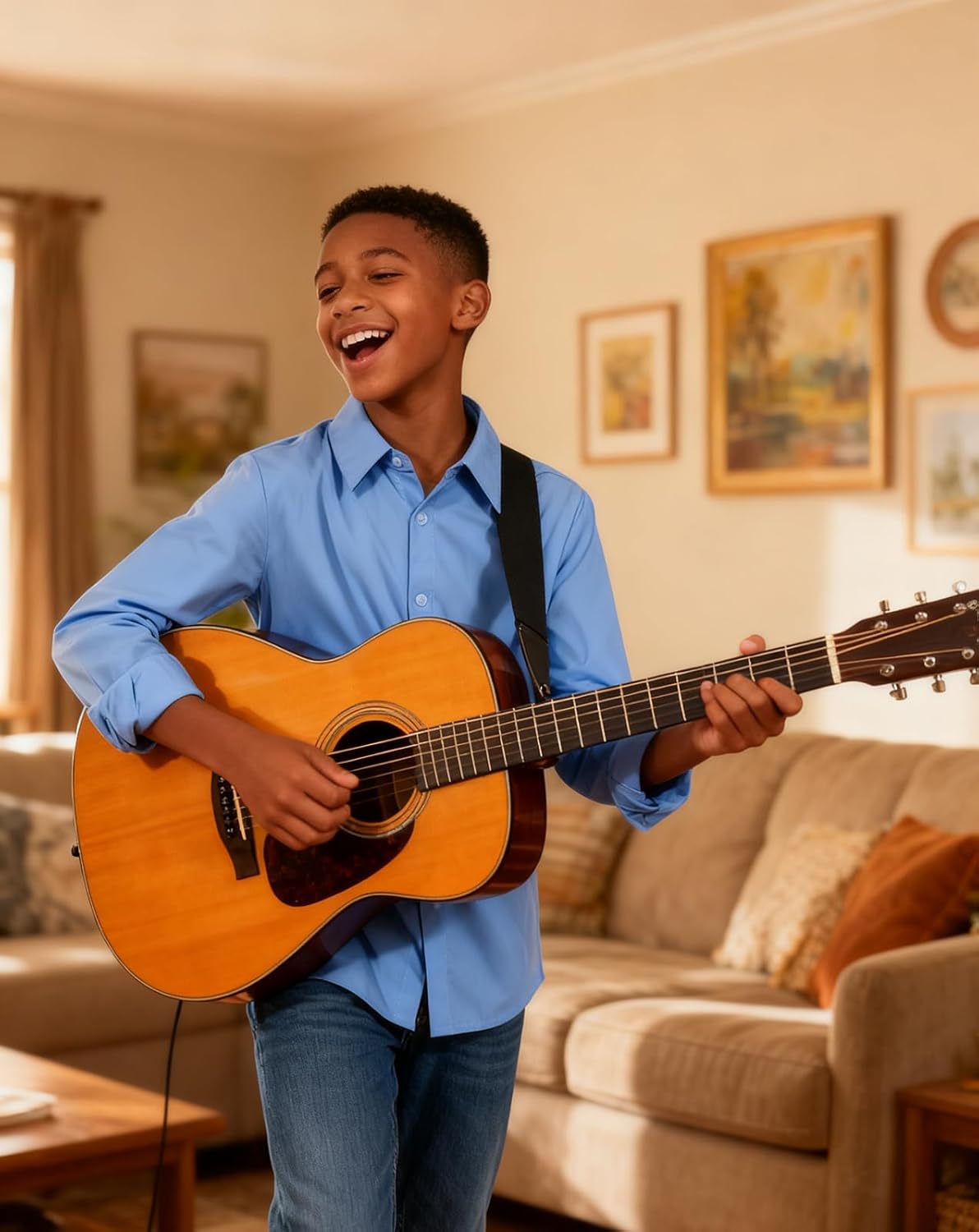 RAISEVERN Boys Long Sleeve Button Down Dress Shirt Casual Uniform for 7-16 Years - Image 4