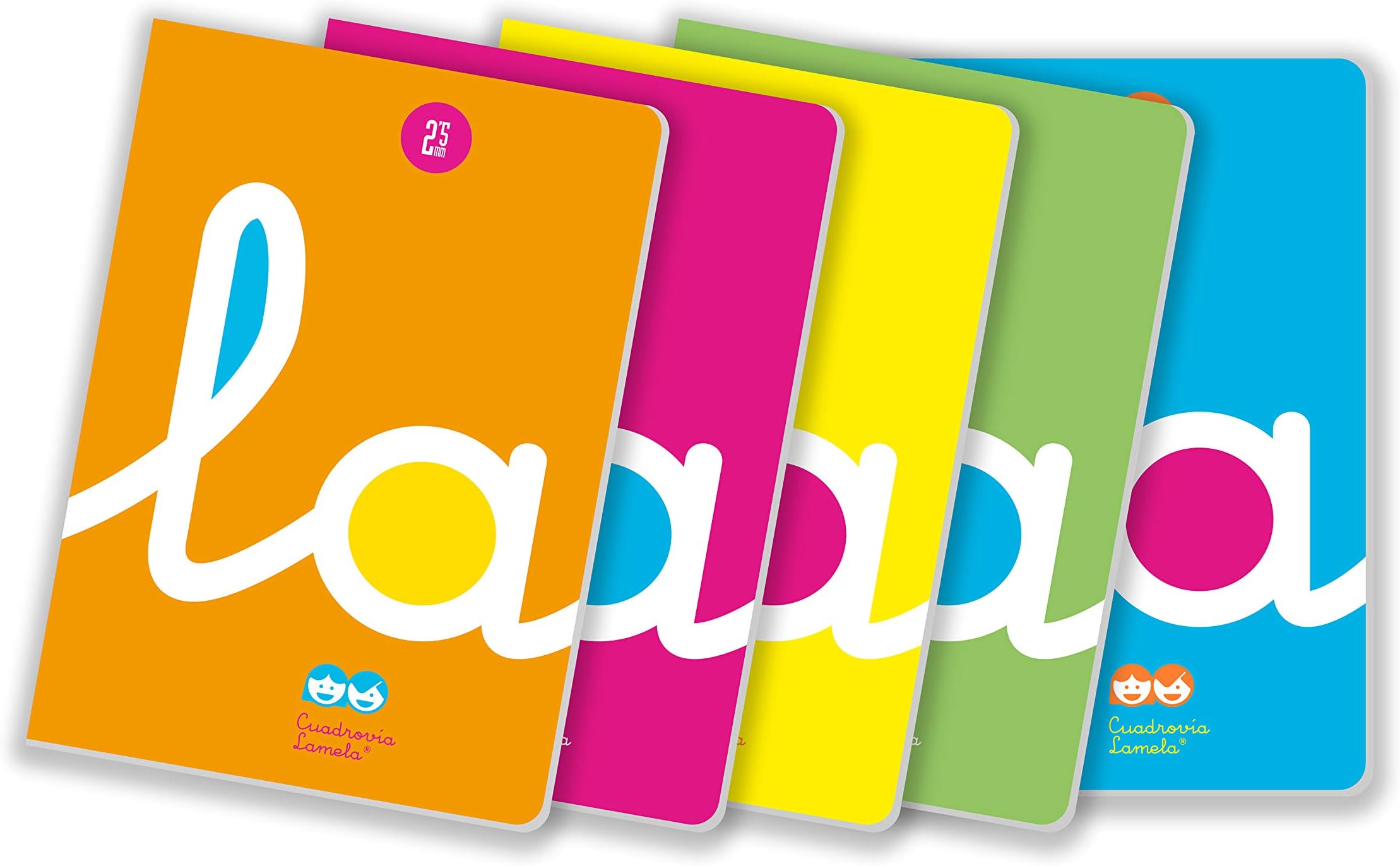 Pack of 5 Notebook Lamela A4 C 2.5 – 50 Sheets PP 90 g.