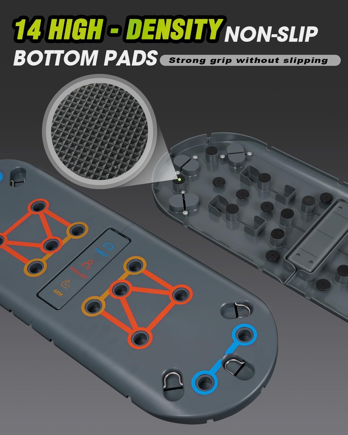 Hikeen Home Workout Equipment to Help Achieve Fitness Goals, 27-in-1 Portable Gym Exercise Equipment with Compact Push-Up Board, Resistance Bands, Ab Roller Wheel, and Pilates Bar, Master Your Workout