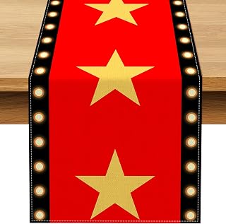 Movie Night Table Runner Now Showing Theater Themed Birthday Party Decorations Dining Room Home Kitchen Table Decor
