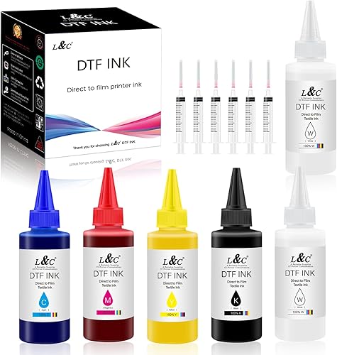 L&C Tinta DTF, tinta DTF para epson xp15000 DTF recarga de tinta de transferencia para et-8550 D570 l1800 R1390 xp15000 L805 Todas las impresoras
