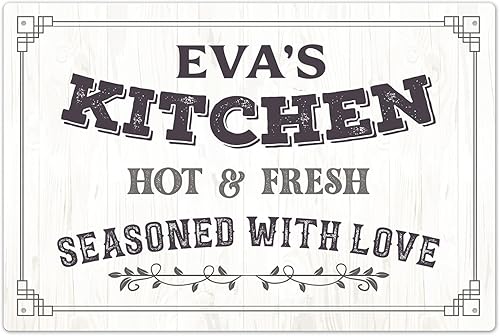 Miniatura 14 de Letrero personalizado para decoración de cocina, letrero de cocina personalizado, 10 x 14 pulgadas, libre de óxido, aluminio 040, resistente a la
