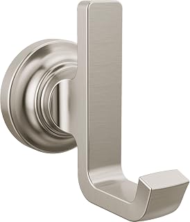 FAUCET 78935-SS Tetra Double Towel Hook Bath Hardware Accessory in Stainless Steel