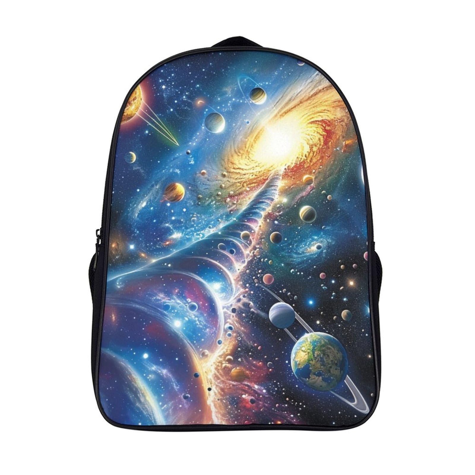 Mochila para adolescentes impermeable de planetas cósmicos que protege tus libros y PC 7