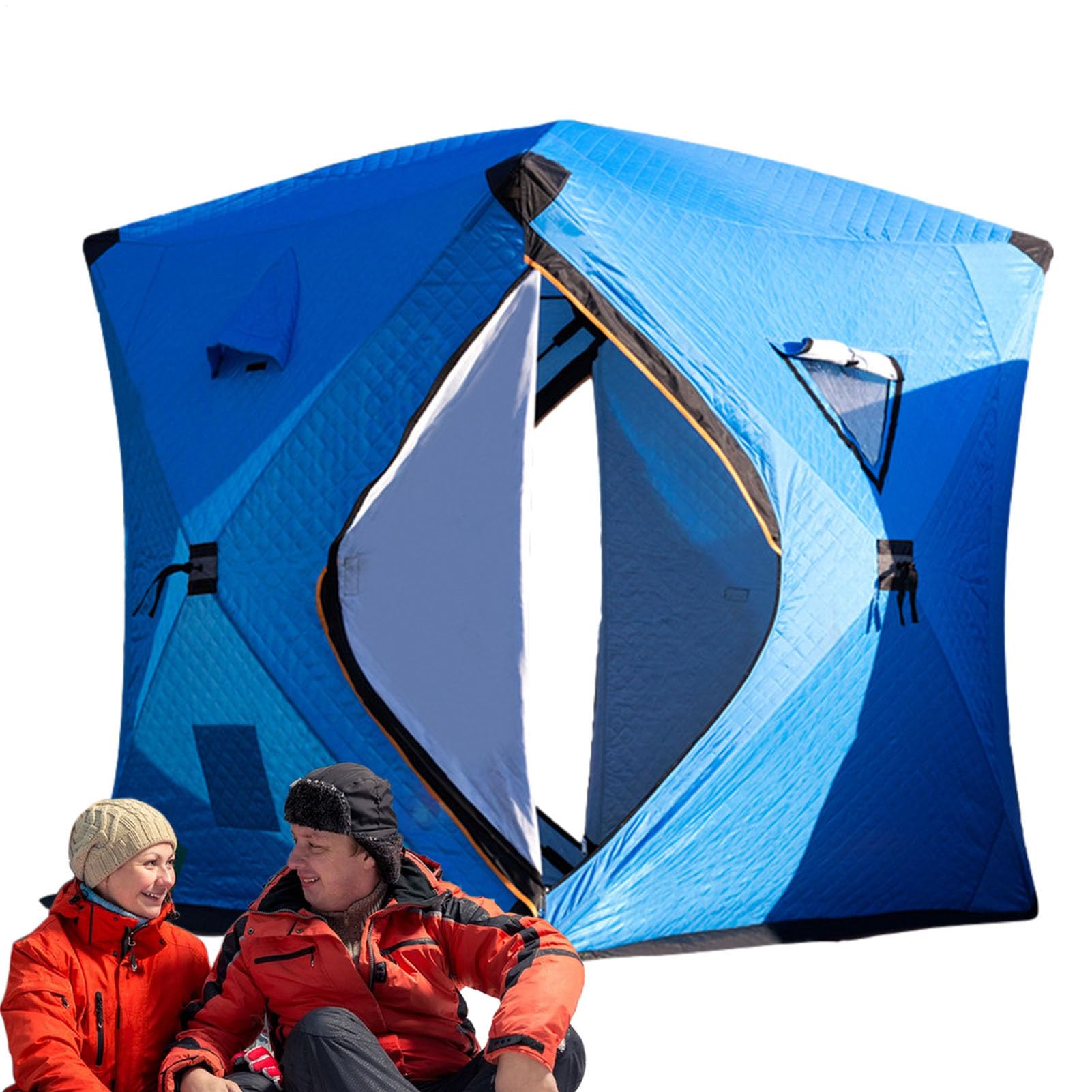Isoliertes Zelt, warmer Unterschlupf, tragbar und wasserdicht – Angelhütte auf Eis | für Wasseraktivitäten, Süßwasser, Salzwasser, Küste, Strand, Meer, Fluss, See, Teich