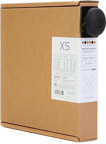 D'Addario ギター弦 - XS フォスファーブロンズコーティング アコースティックギター弦 - XSAPB1152-B25 - 滑らかな感触と卓越したトーンで最高の寿命 - 6弦ギター用 - 11-52カスタムライト 25個パック