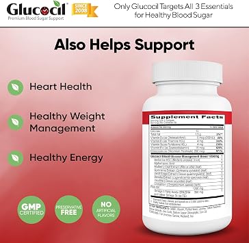 Glucocil Softgels - Premium Blood Sugar Support - New Clinical Study Published March 2026-3 Million Bottles Sold - Supports the 3 Essentials for Healthy Blood Sugar - Since 2008, 2-Pack