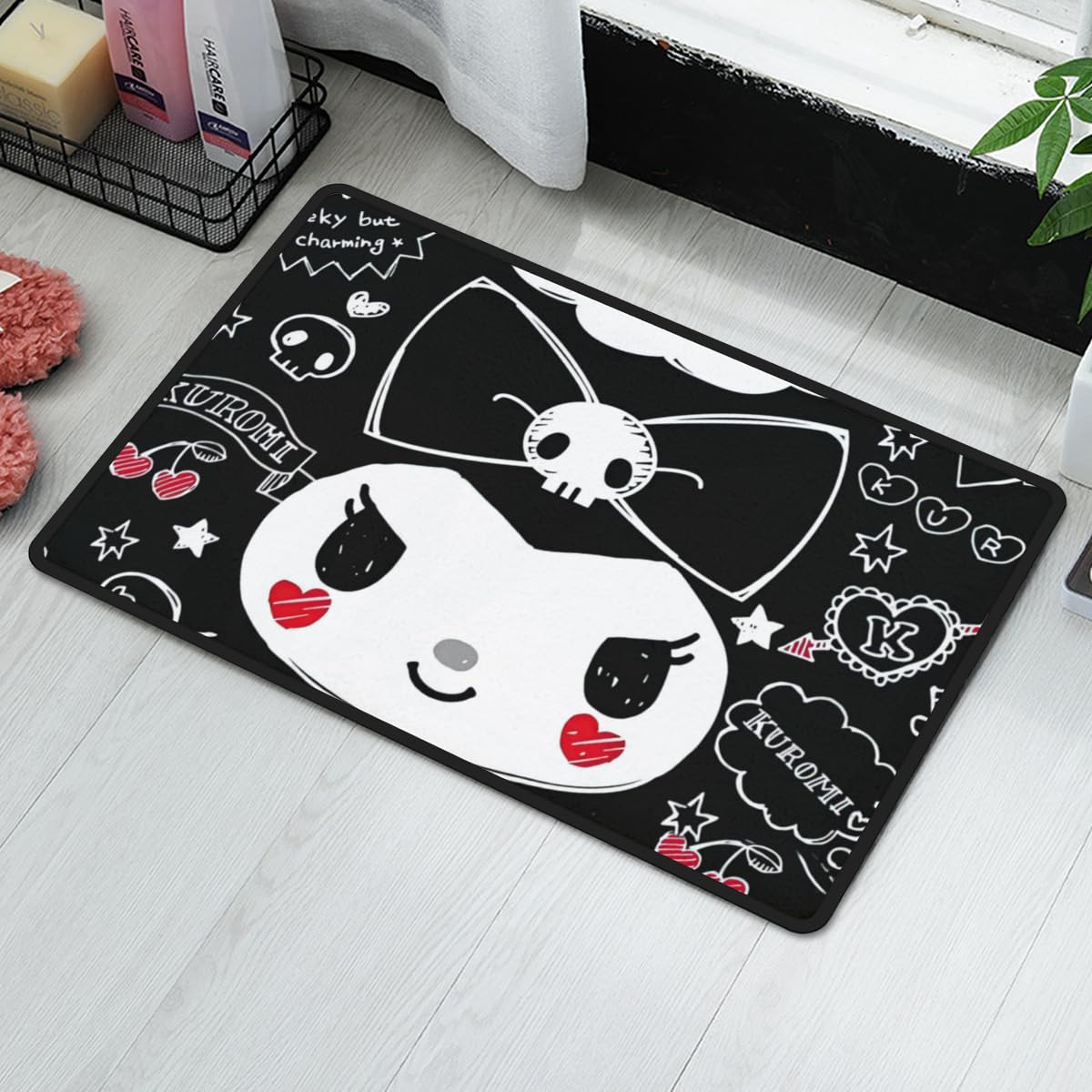 マイメロ　クロミ　ペットマット　未使用品　① Amazon | 玄関マット クロミ ちゃん マイメロディ 可愛い 屋外