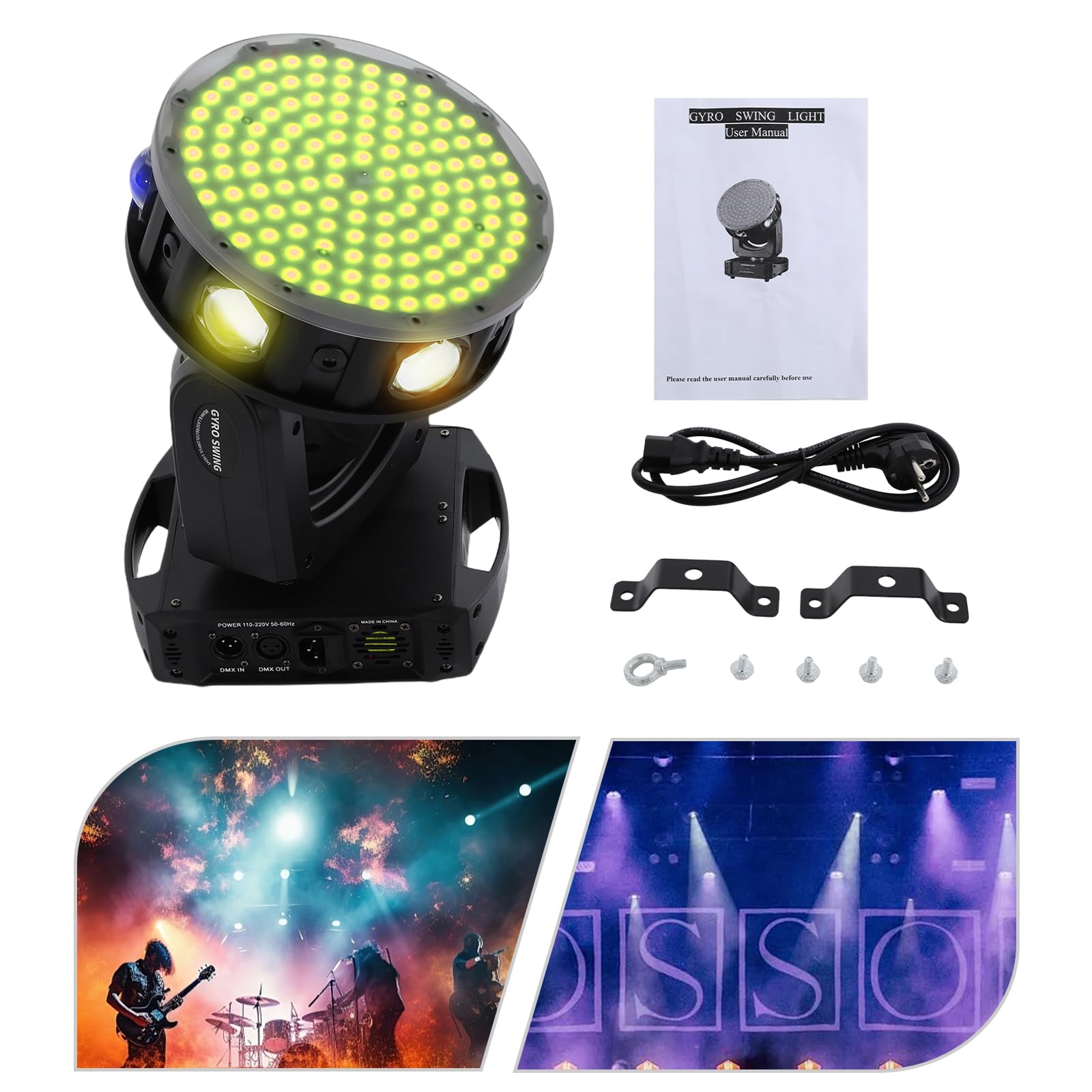 Moving Head Led, 150W Bühnenlicht mit 6 * 15W LED Beads und Mehrere Steuermodi, Einstellbare DJ Licht RGBW für Weihnachten Hochzeit Disco Party Bar Lichteffekte Lichttechnik & Zubehör