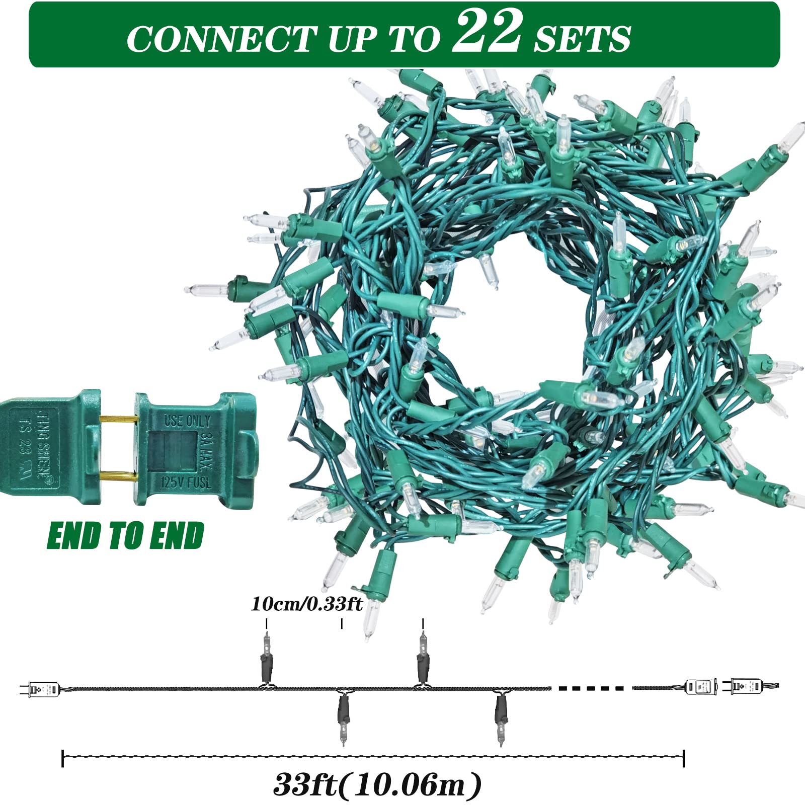 Amazon.com: 100 LED Christmas Twinkle Lights, 25 of 100 Lights