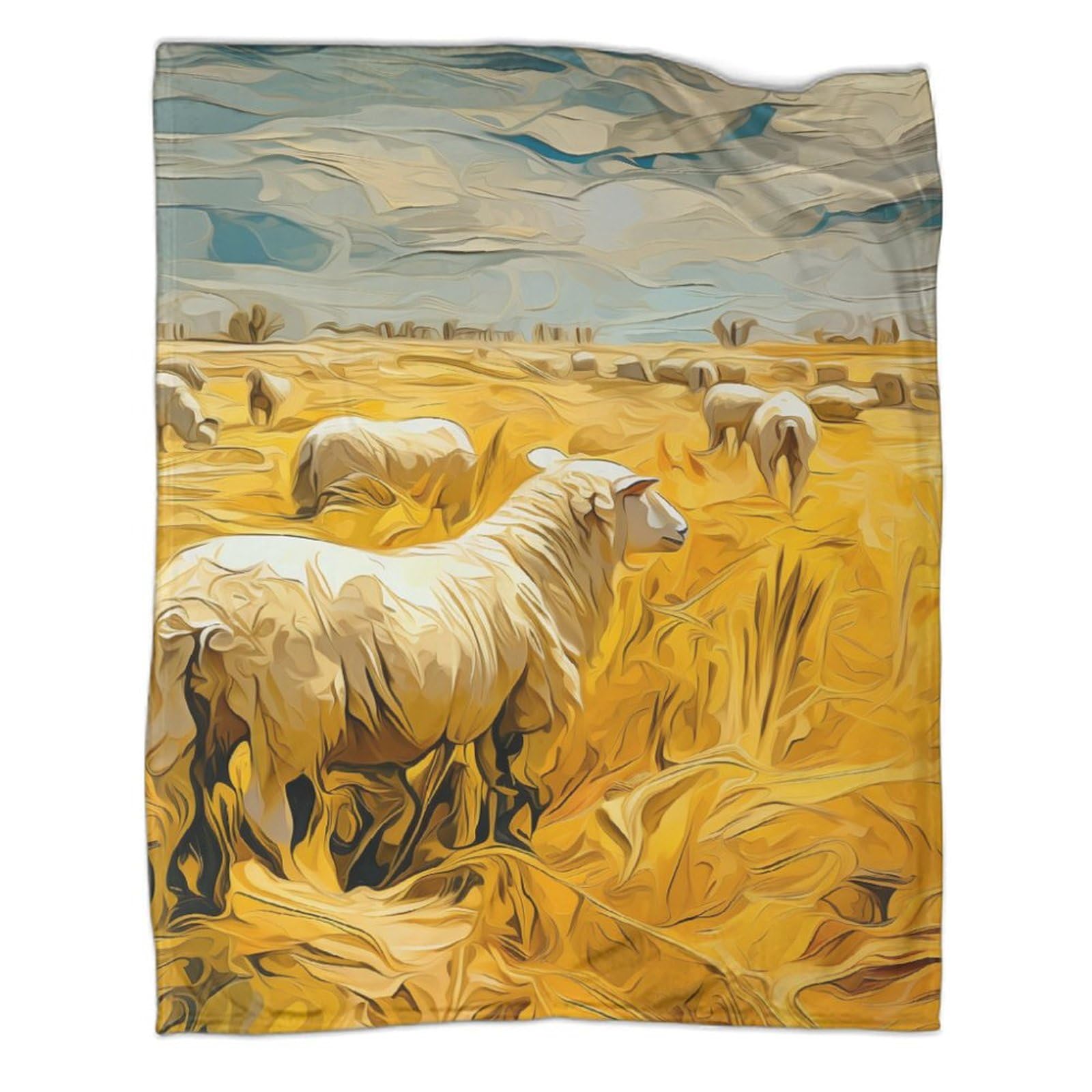Couverture d'art abstrait et mouton pour réchauffer vos soirées au salon