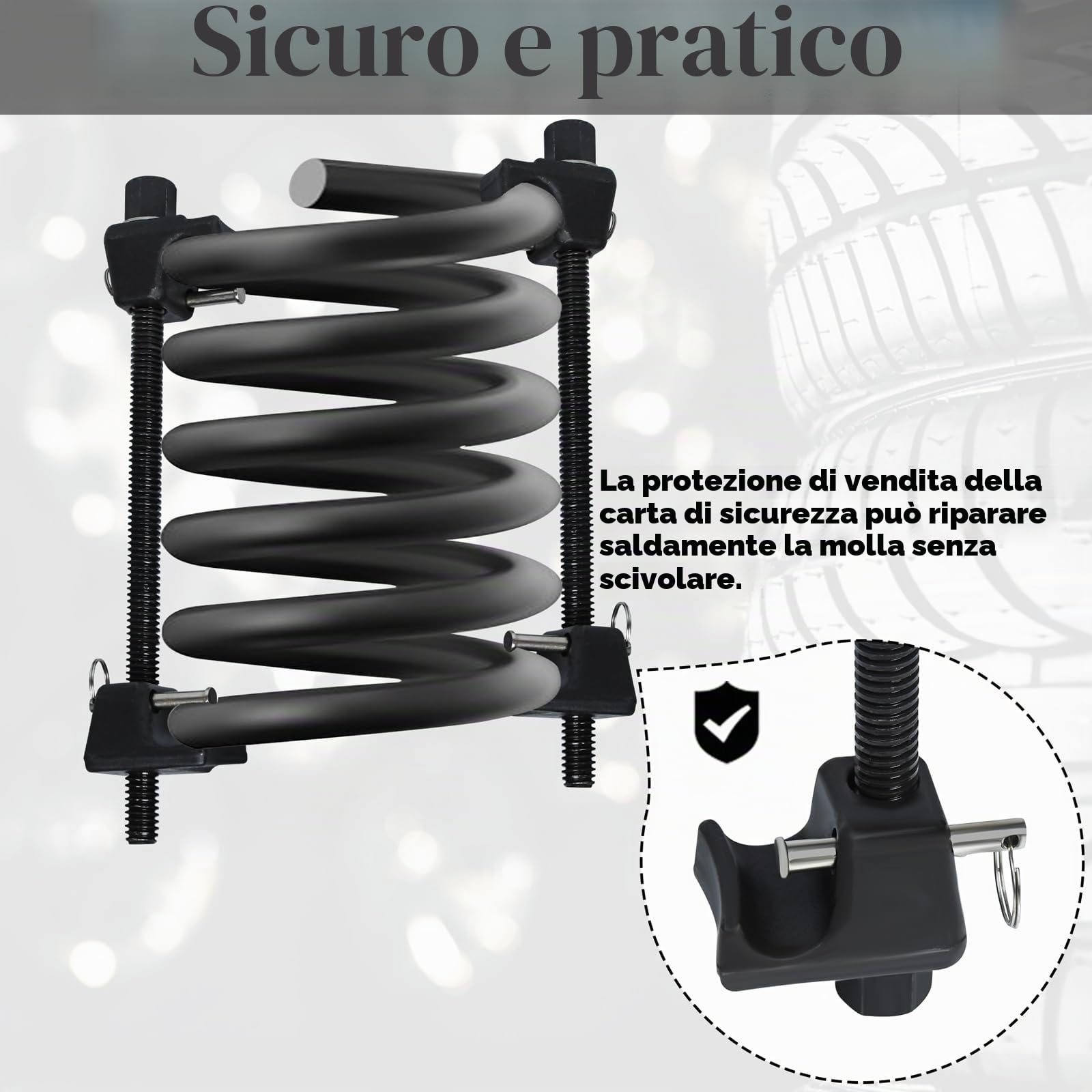 UISEBRT 2 Pezzi Professionale Compressore Molla Ammortizzatori - Universale Smonta Molle Ammortizzatori - Compressori Molle per Auto KFZ Strumenti di Estrattore - 300mm