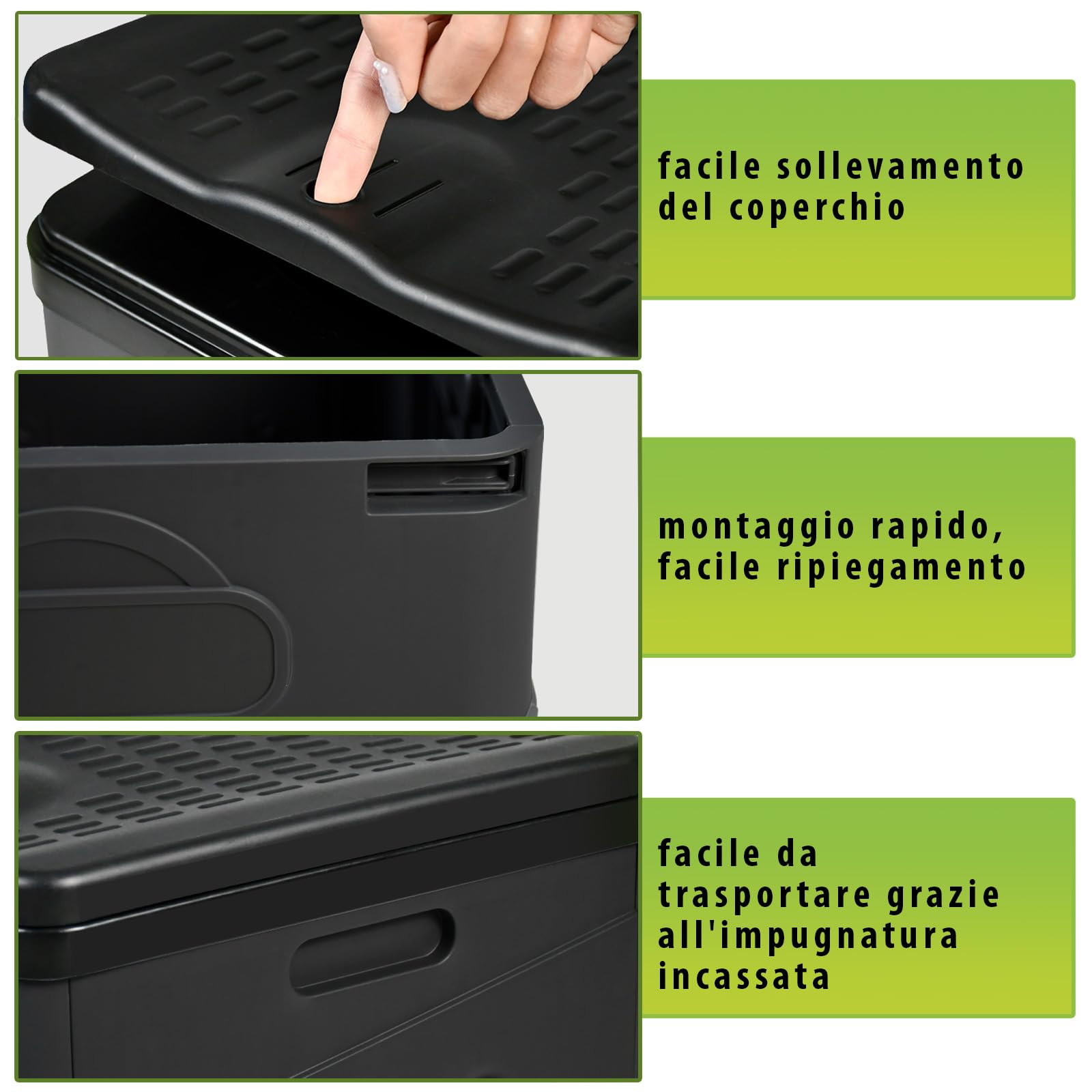 Montafox Toilette Portatile Campeggio Pieghevole Max 150 kg WC Mobile Gabinetto 12 Sacchetti Igienici Stabile