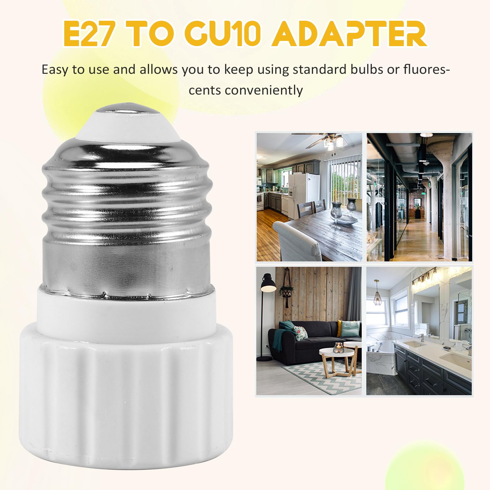 2 Rallonges De Douilles GU10 Vers GU10 - Adaptateur Pour Spot LED Ou CFL - En Porcelaine, 250V - 3