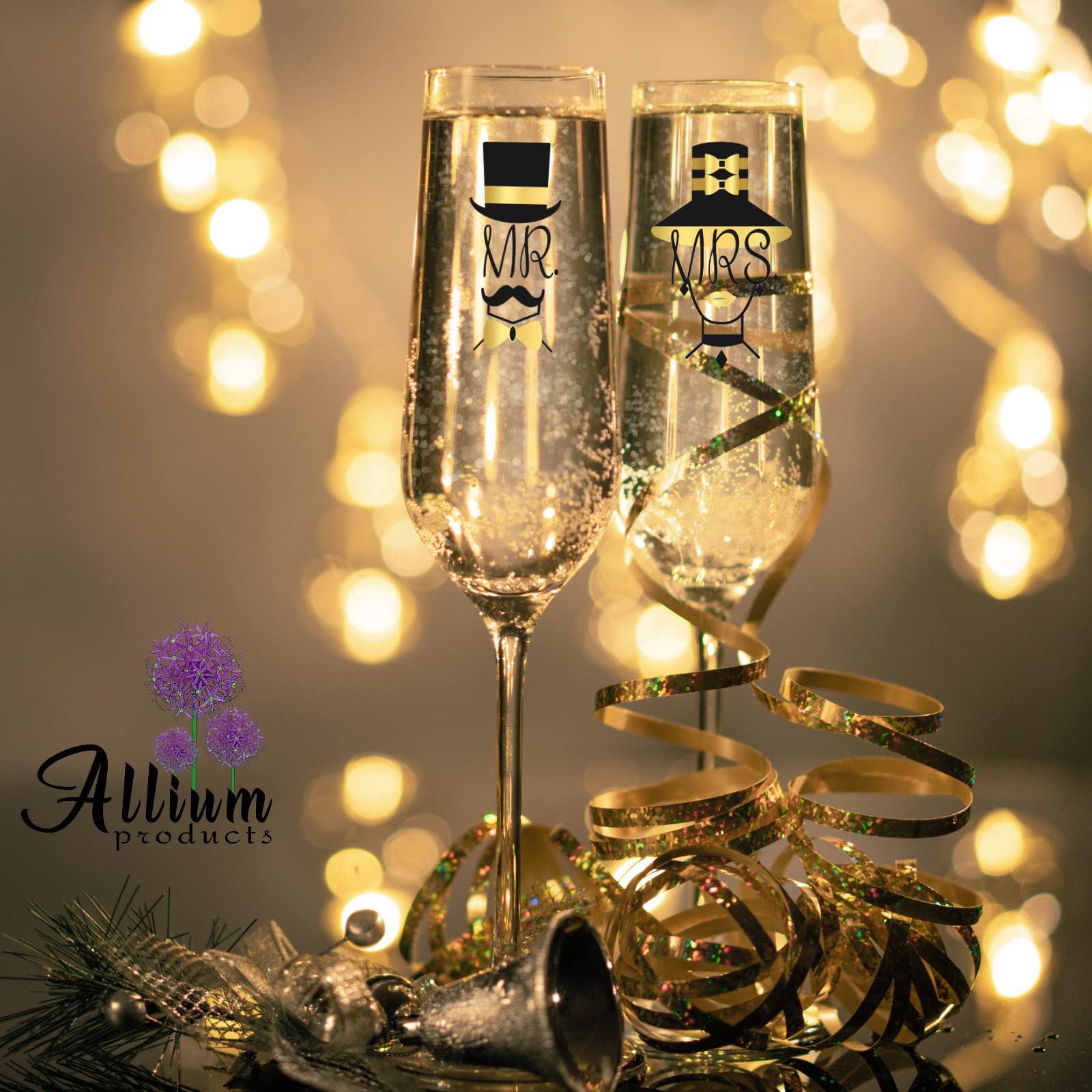 Bicchieri Champagne Mr E Mrs Personalizzati - Regalo Matrimonio O Anniversario