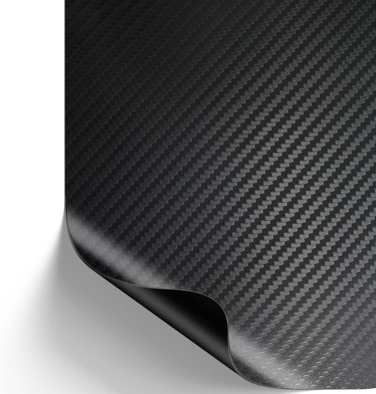 Car Wrap 3D Carbon Matt - Self-Adhesive Protective Film Carbon Fibre Vinyl (1 ft x 2 ft, 3D Carbon Black)
