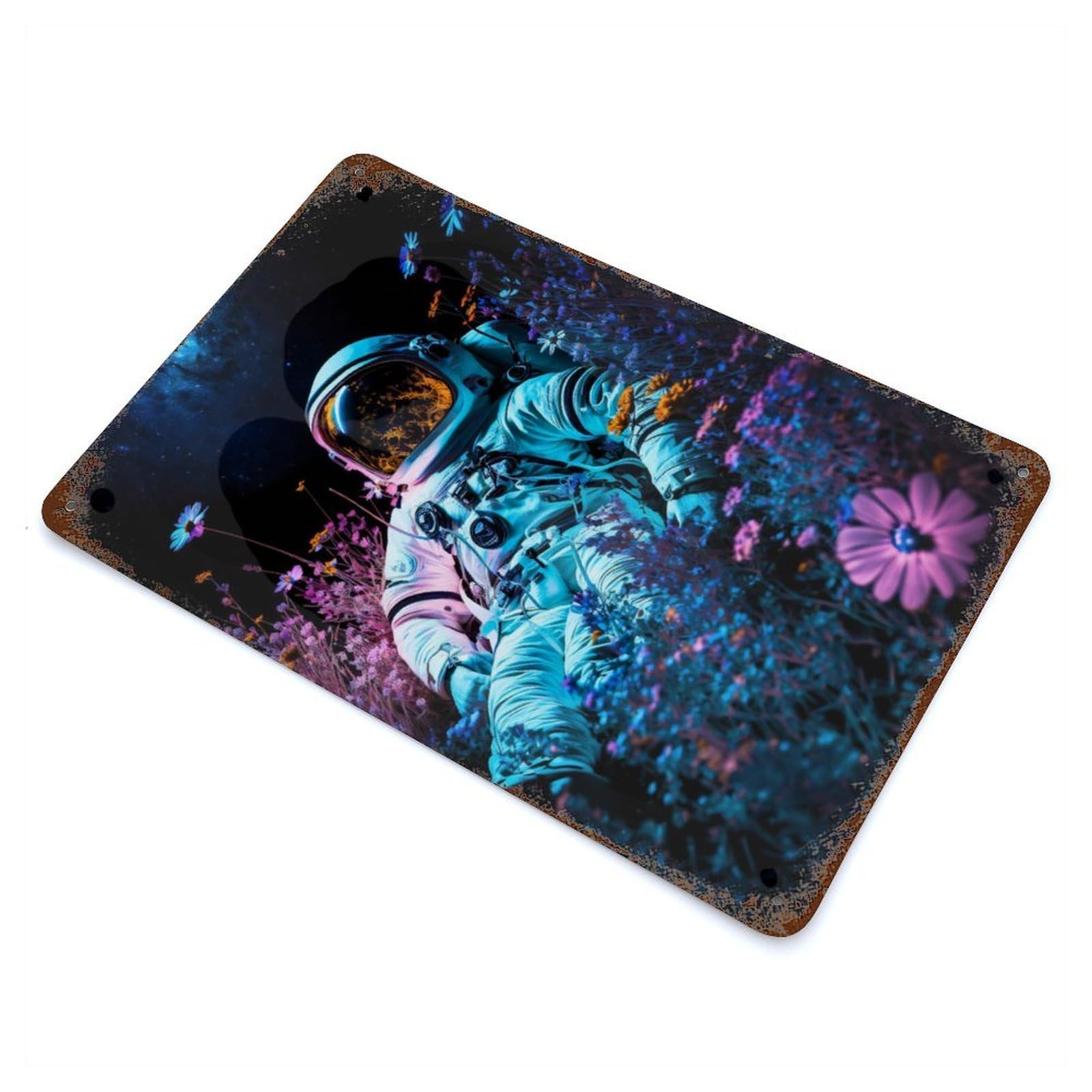 Astro in A Garden Retro Metal Sign 11.8"x7.9", Vintage Wall Decor for Garage, Pub Or Kitchen