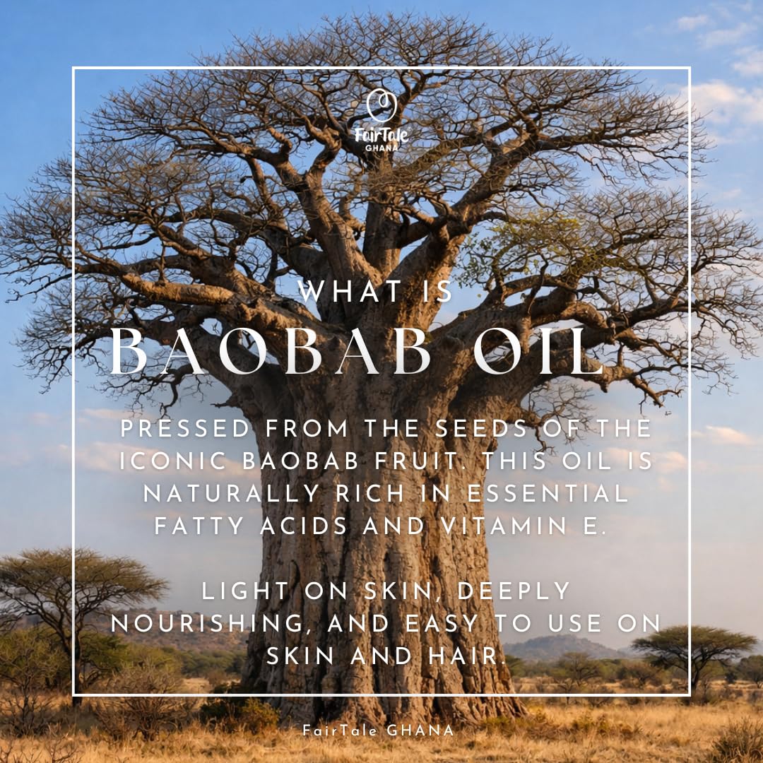 Baobab Öl, 450 ml, 100% Natürlich, Handgemacht, Wildgepflückt, Kaltgepresst