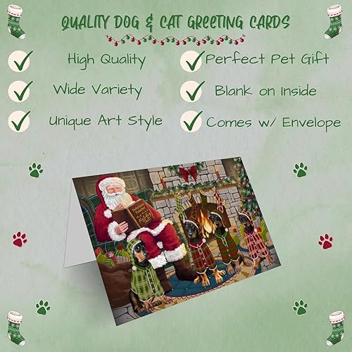 Miniatura 7 de Christmas Santa Express Delivery Red Truck Doberman Pinschers - Tarjetas de felicitación para perros - Tarjetas de invitación de mascotas adorables