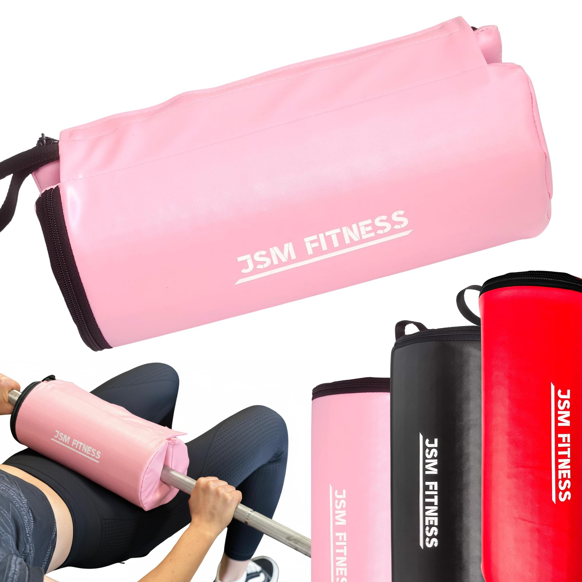 Hip Thrust Barbell Pad - Pink Leather Foam for Hip Thrusts, Glute Bridges, Buttocks Workout-image-15