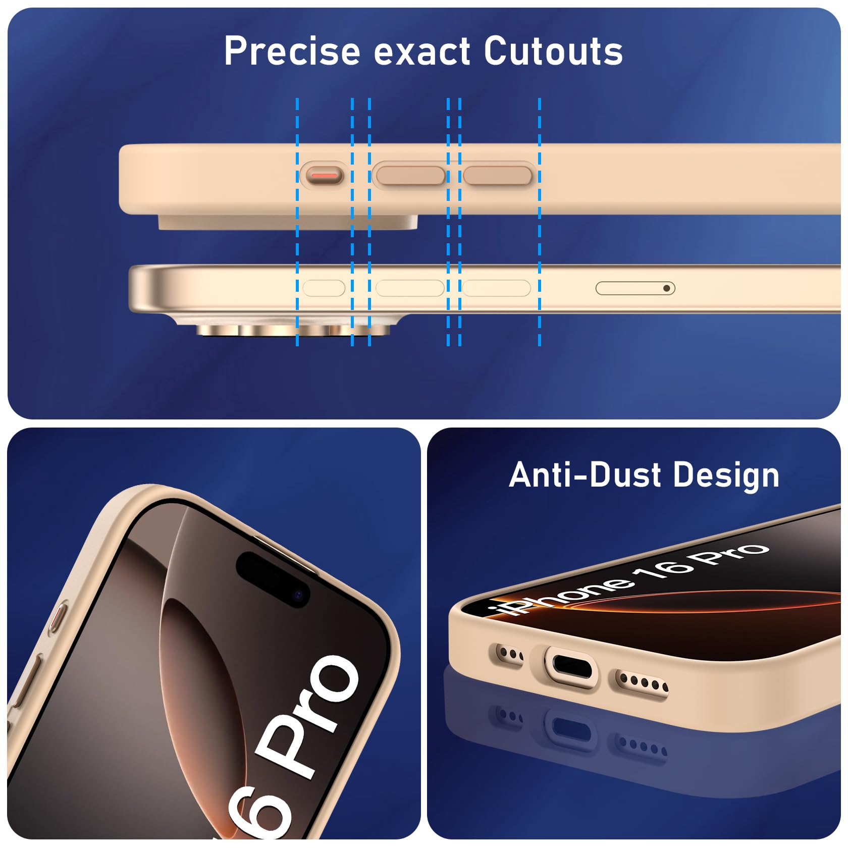 Qasyfanc Matte IPhone 16e Hoes – Met Camerabescherming, 2 Stuks Gehard Glas, Hard Polycarbonaat, Antislip, Valbestendig, Vergelingsbestendig, Draadloos Laden Mogelijk