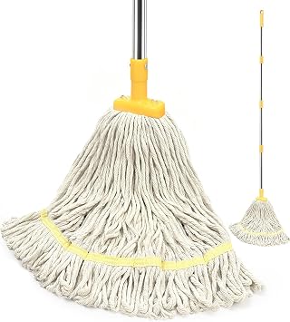 SOBONNE Indoor Cotton Mop with Strings for Floor Cleaning