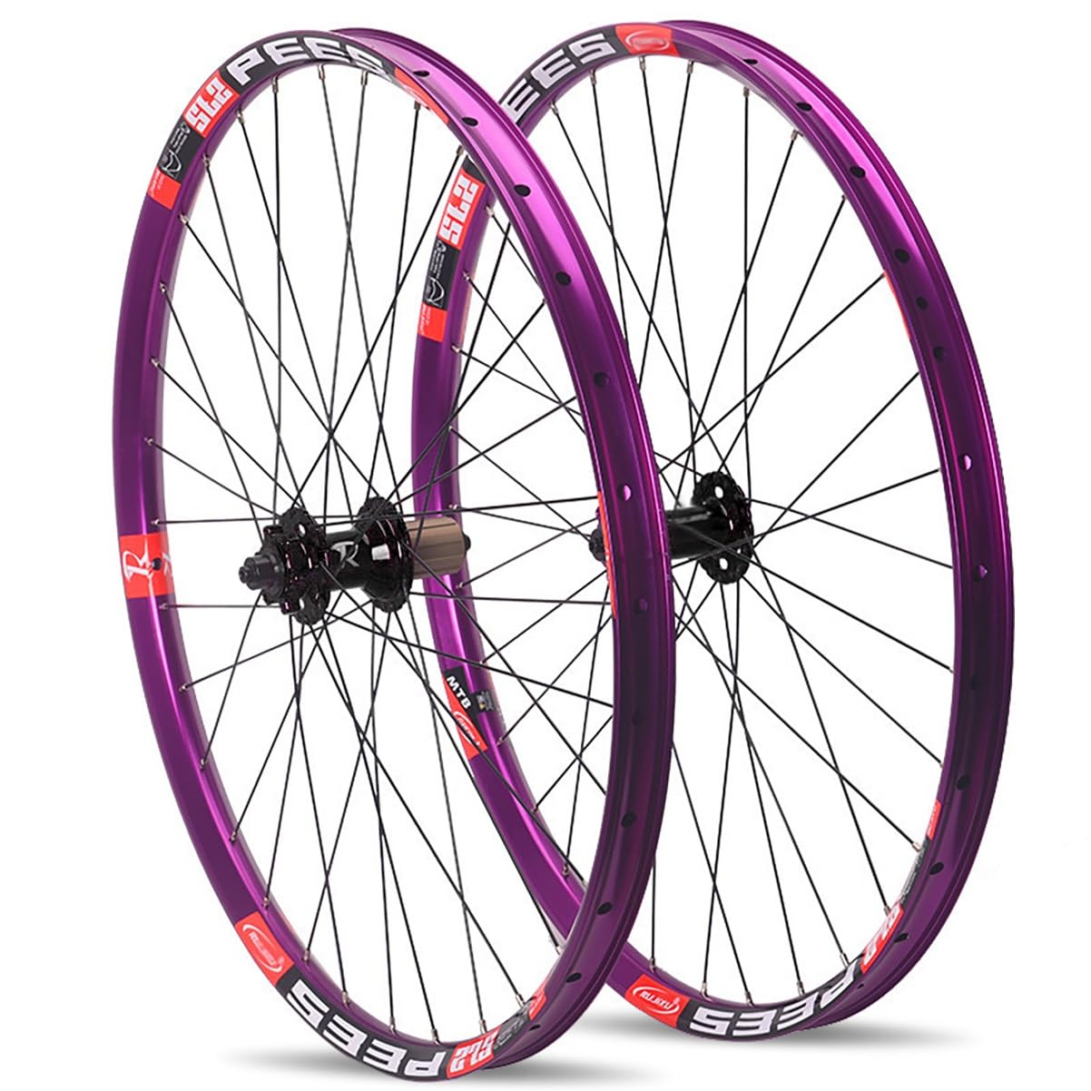 ZXGSXIOU Mountain Bike Wheelset 26/27.5/29In Aluminum Alloy Front Rear Rims Quick Release 100mm/135mm Disc Brake 32H Hubs For 8/9/10/11/12 Speed Cassette