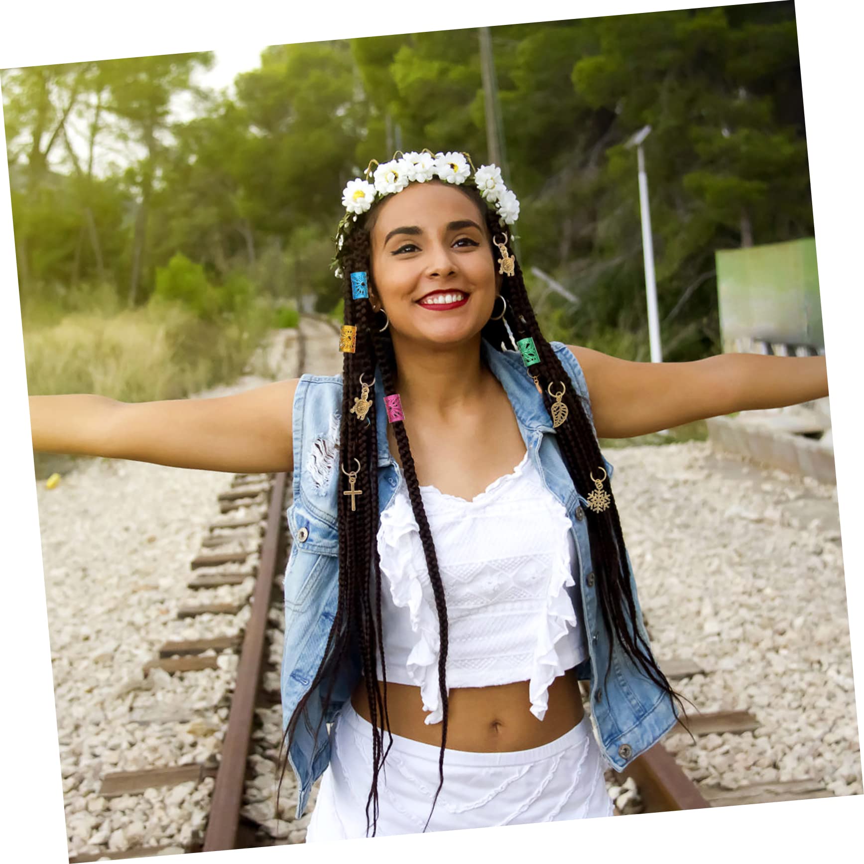 Amosfun 450stücke Haarschmuck Dreadlock Zubehör Für Frauen Und Mädchen Bunte Haarringe Und Perlen Für Kreative Zöpfe Und Dreadlocks Für Partys Und Modeshows