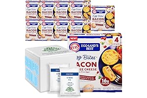 Eggland's Best Egg Bites, Bacon & Three Cheese 4pcs, 8.4 oz - Pack of 10