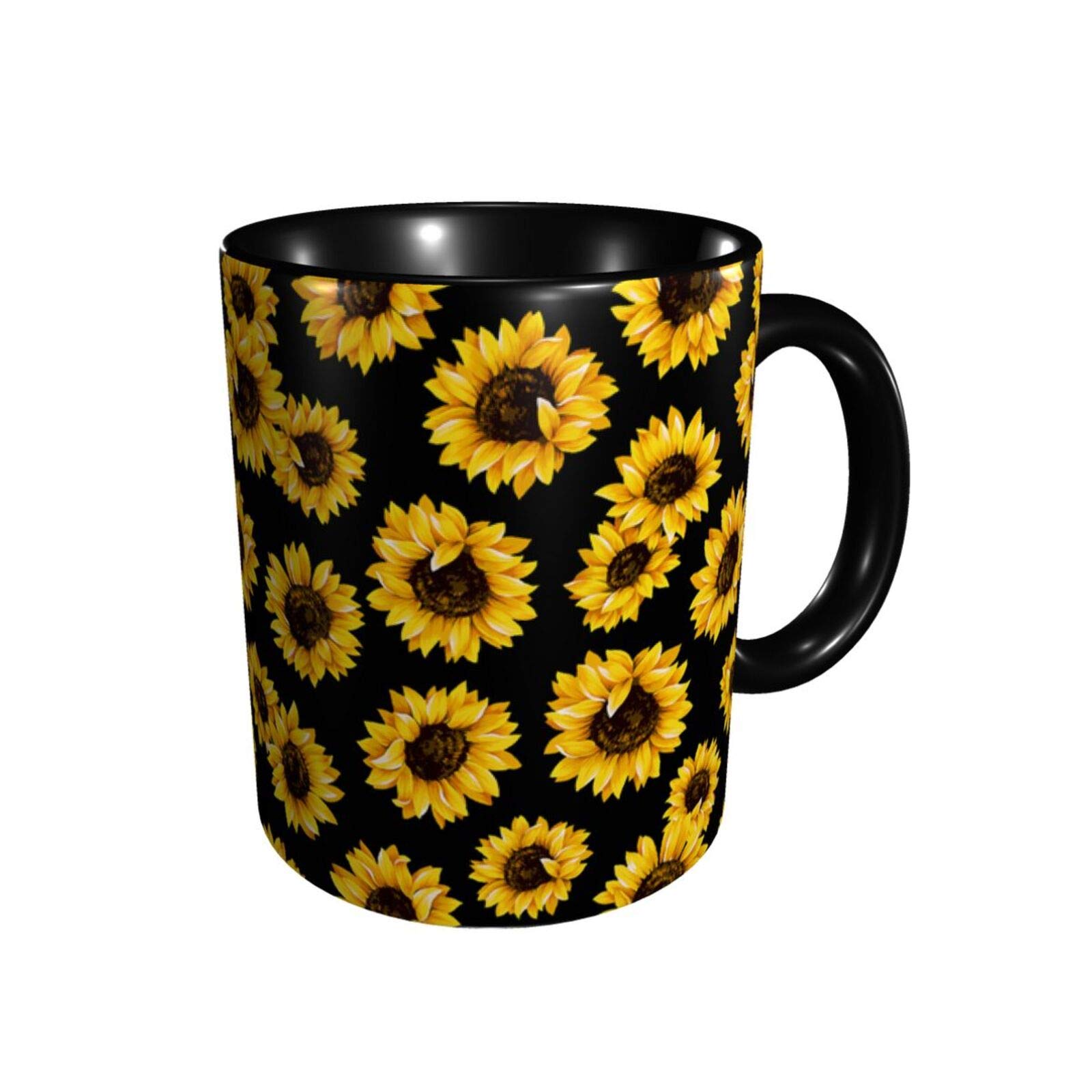 BLUBLUFunny Coffee Mug 11oz Novelty Ceramic Tea Cup for Gifts - Sunflower
