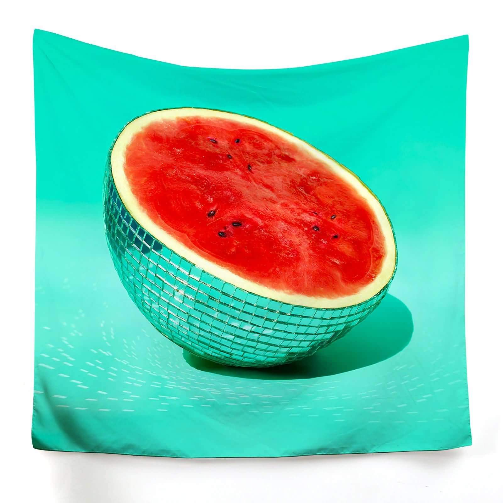 Tenture murale décoration pastèque mode vert rouge pour illuminer votre salon moderne