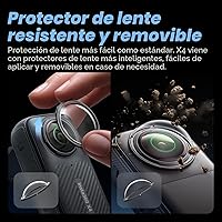 Vista 6 de Insta360 X4 Paquete estándar - Cámara de acción impermeable 360 de 8K, video de gran angular 4K, efecto de palo invisible para selfies, protectores