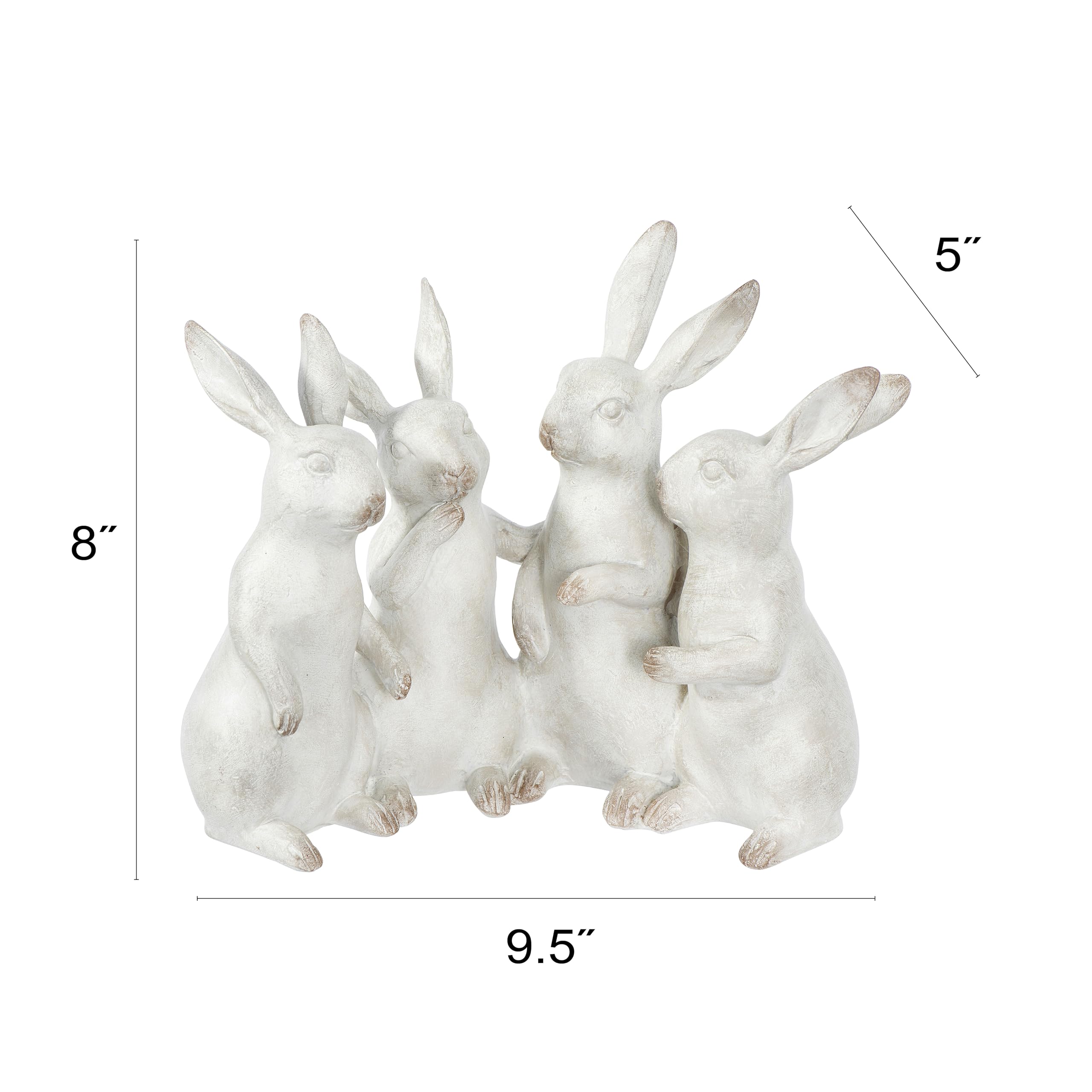 Amazon.com: Creative Co-op EC0147 Whitewashed Polyresin Bunny