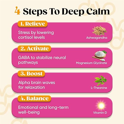 Miniatura 4 de Venture Pal Mezcla de bebida tranquila, reductor de cortisol y ayuda para dormir con glicinato de magnesio, Ashwagandha, L-teanina, vitamina D,