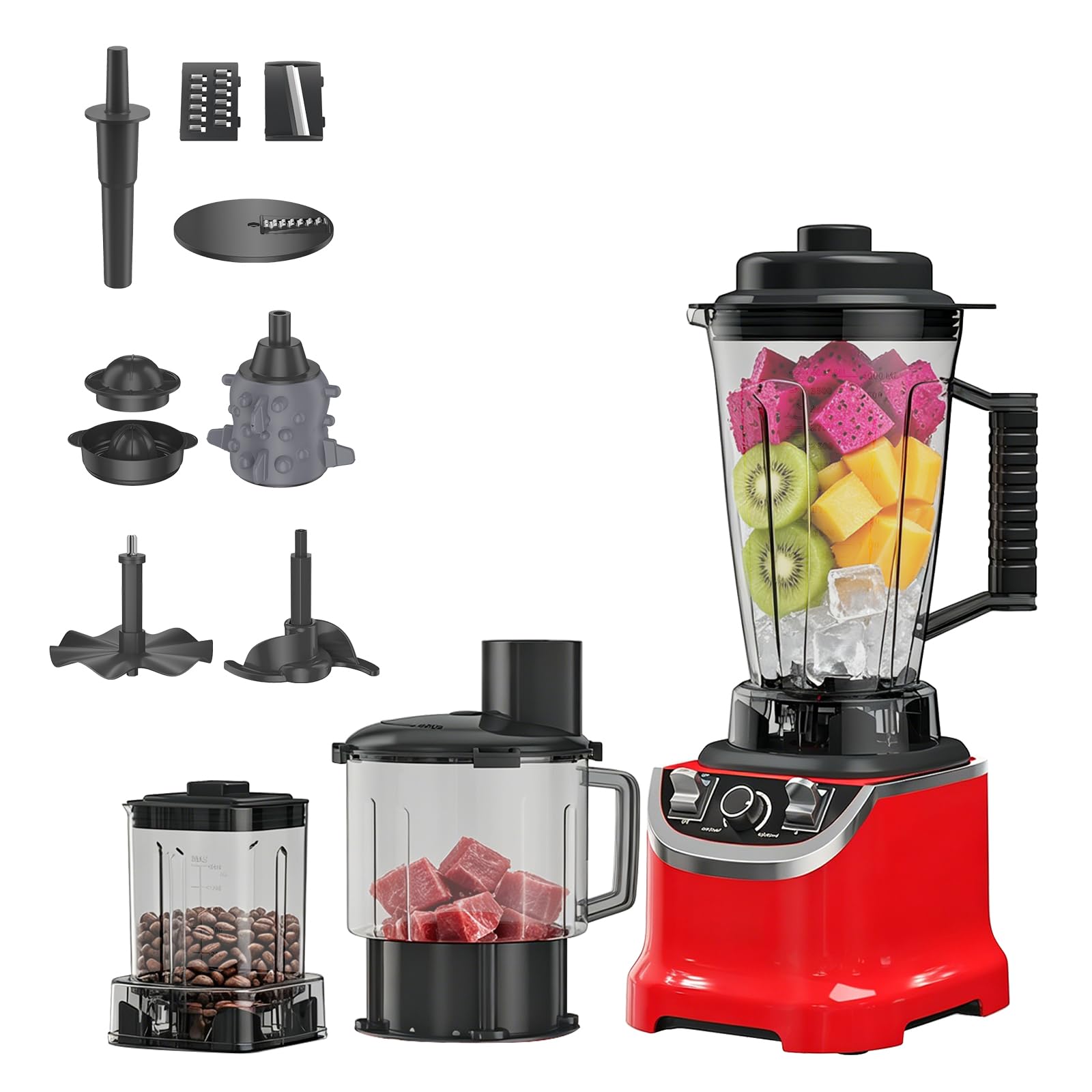 Batidora Licuadora 9500W, Jarra 3L, 32000 RPM, Procesador Alimentos