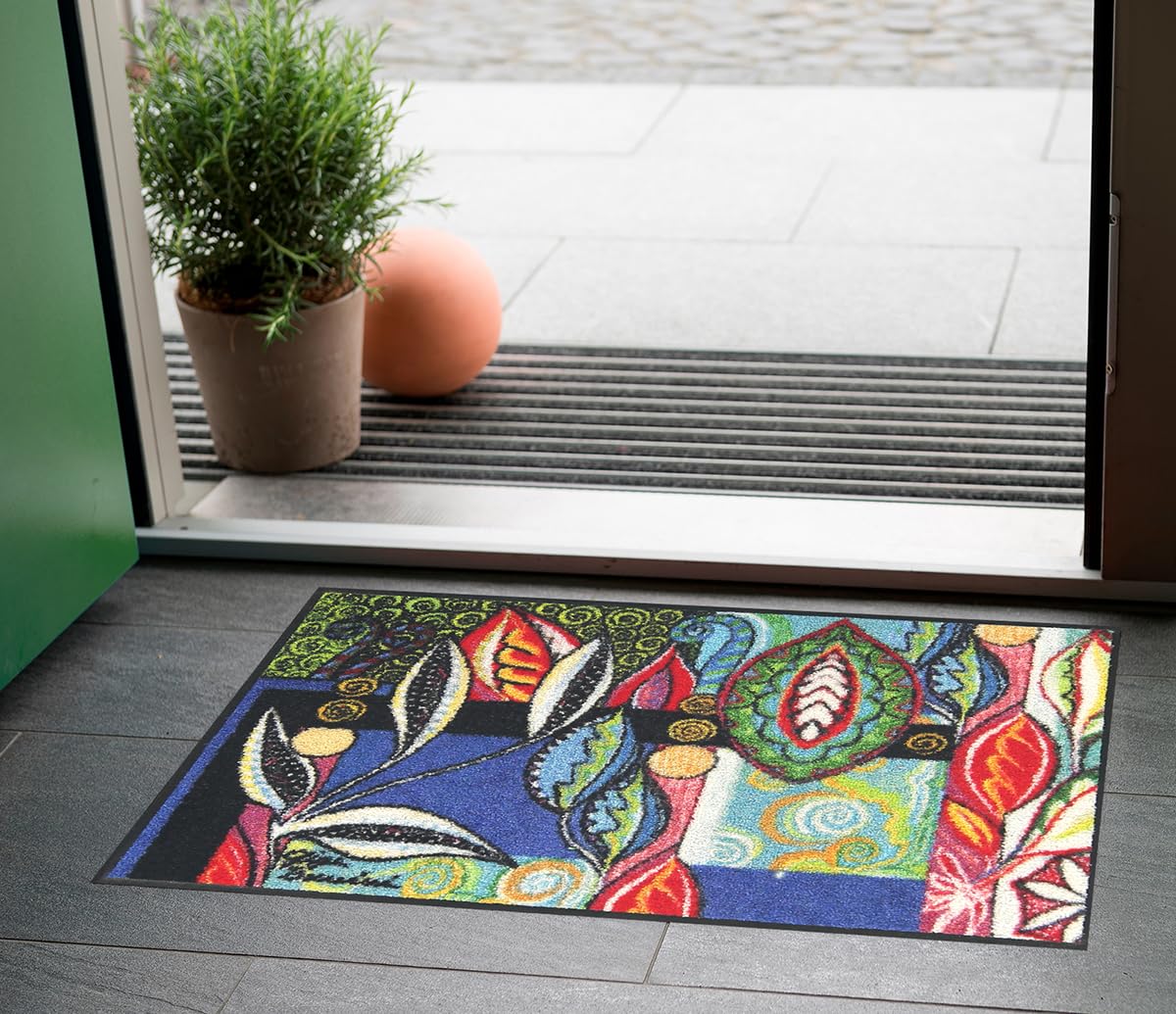 Salonloewe Fussmatte Foglie nel Vento I Schmutzfangmatte & Fußabtreter für Innen 50 x 75 cm