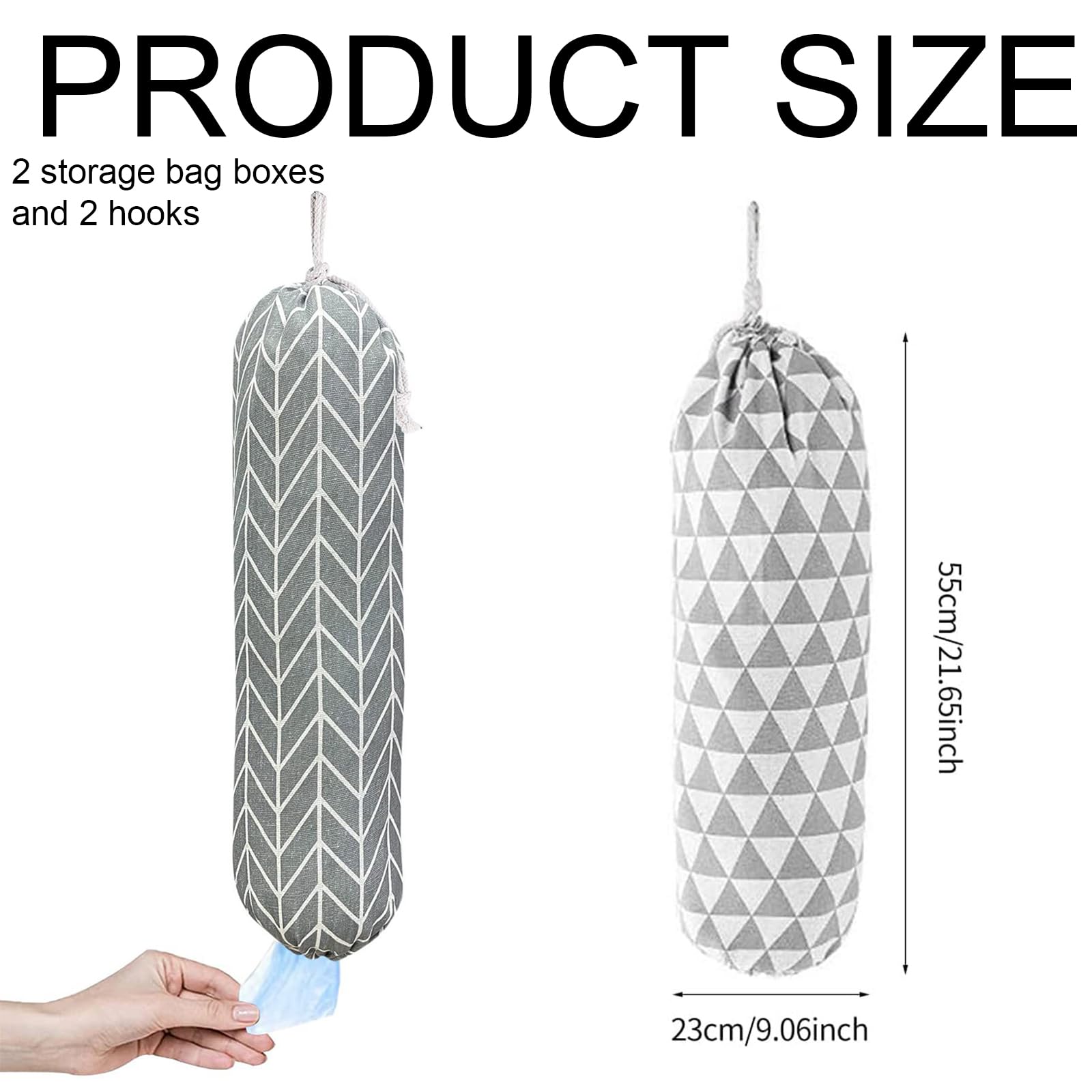 aqlbhz 2pcs Carrier Bag Storage Bag Dispenser Bag Dispenser Bag For Life Storage Bag Holder Shopping Bag Storage Washable Foldable Carrier Bag Holder For Home Office Kitchen Warehouse - Image 2